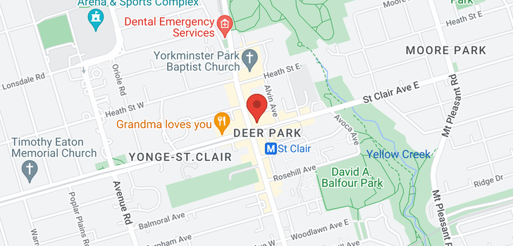 map of 2 ST CLAIR AVE E